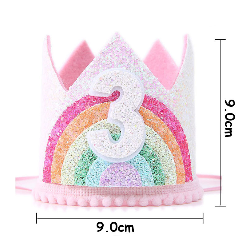 Felt Rainbow Theme Birthday Pa - Party Hat Cone 评论和价格