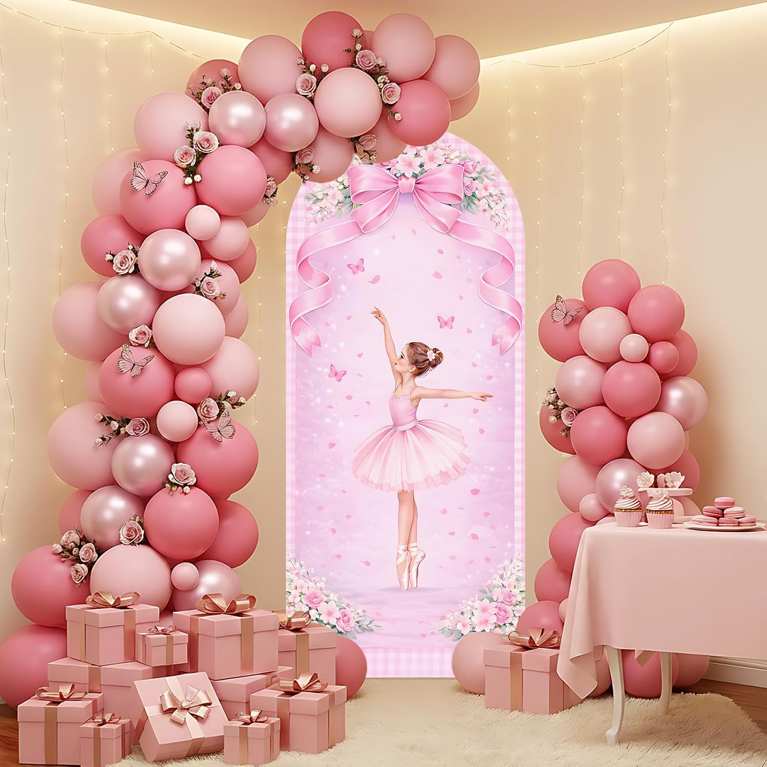 Custom 2-sided Ballerina Arch  - Dessert Table Backdrop 评论和价格
