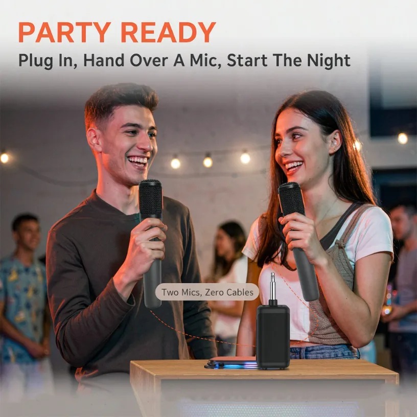 Wireless Microphone Dual Handh - Event & Party Supply 评论和价格