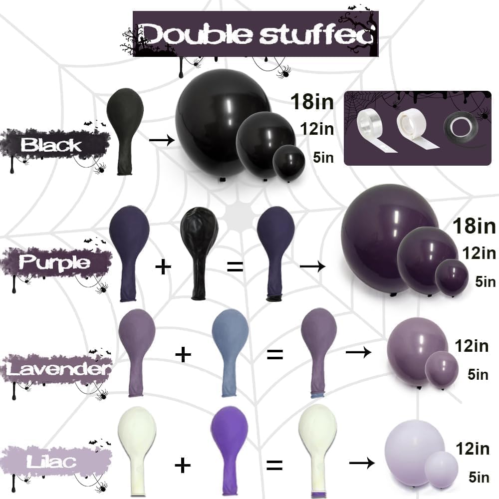 Black Purple Balloon Arch Kit  - Balloon Arch Kit 评论和价格