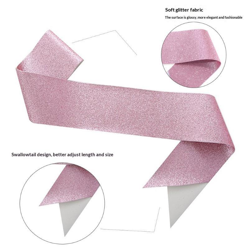 Glitter Blank Satin Sash DIY M - Birthday Sash Glitter 评论和价格